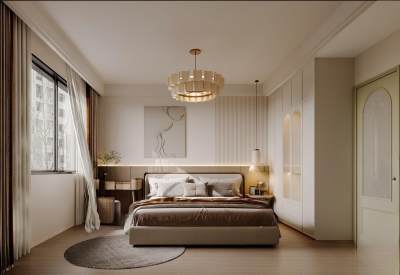 侘寂风卧室3D模型下载